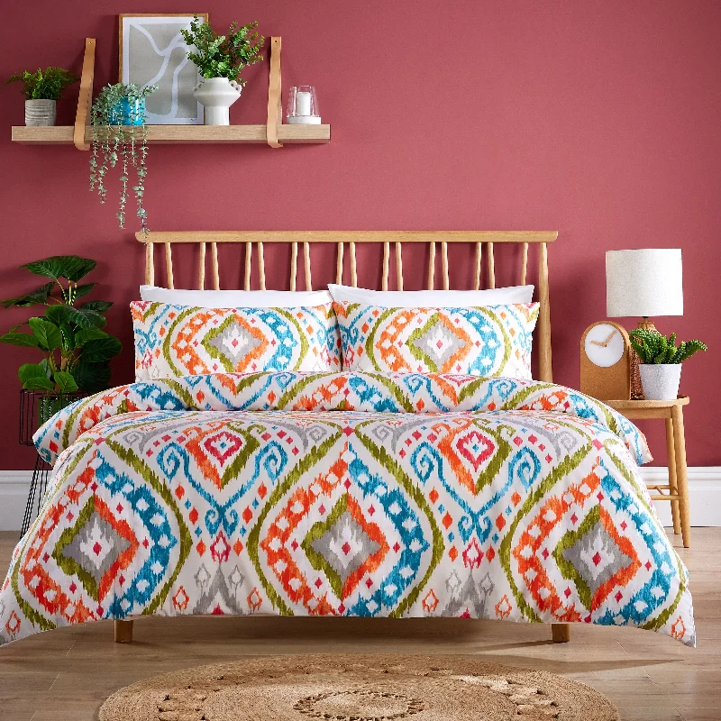 Guest - room duvet covers to make visitors feel welcome and comfortablePeru-Inspired Ultra-Soft Duvet Cover Set with Matching Pillowcases Vibrant Multi-Coloured Print Cotton Blend Available in Single Double King Sizes by OLIVIA ROCCO Guest - room duvet covers to make visitors feel welcome and comfortablePeru-Inspired Ultra-Soft Duvet Cover Set with Matching Pillowcases Vibrant Multi-Coloured Print Cotton Blend Available in Single Double King Sizes by OLIVIA ROCCO