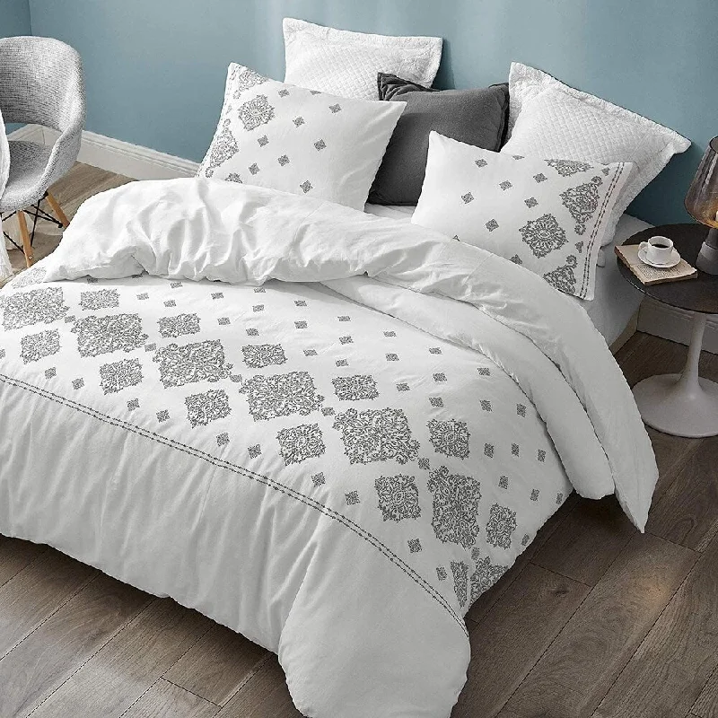 King - size comforters to fit large king - sized beds perfectlyPhineas Gray Embroidered Oversized Comforter King - size comforters to fit large king - sized beds perfectlyPhineas Gray Embroidered Oversized Comforter