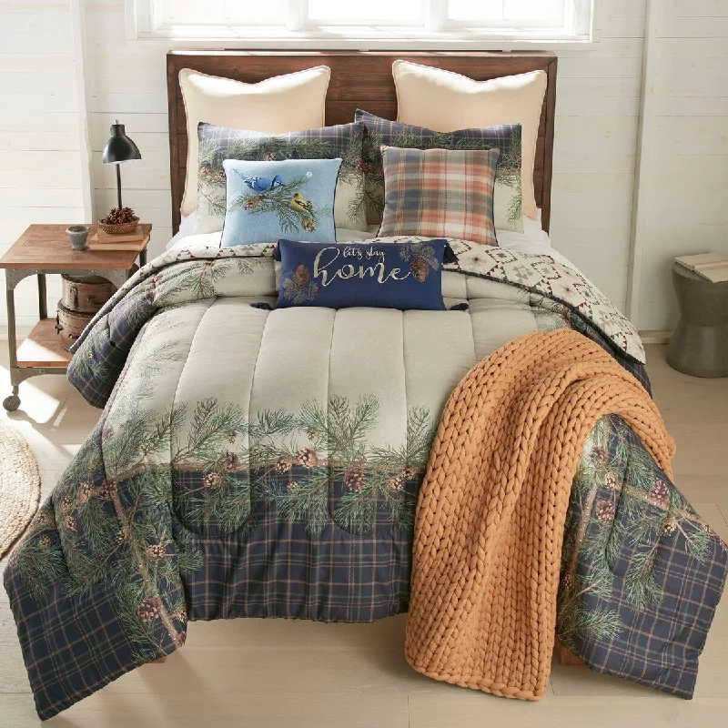 Cotton - filled comforters for a breathable and natural sleep experiencePine Boughs 3-PC Comforter Set Cotton - filled comforters for a breathable and natural sleep experiencePine Boughs 3-PC Comforter Set