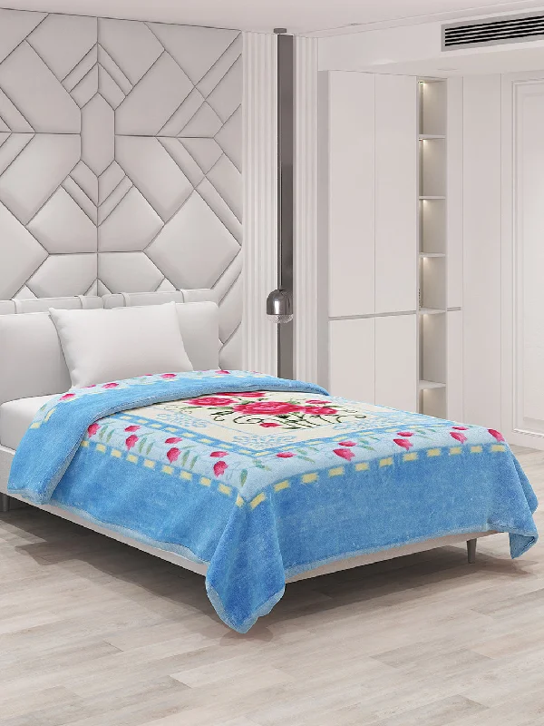 Cashmere blankets for ultimate softness and luxuryPrinted Single Bed Mink Blanket for Mild Winter -1 Ply