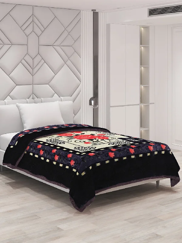 Queen - size blankets for standard - sized bedsPrinted Single Bed Mink Blanket for Mild Winter -1 Ply