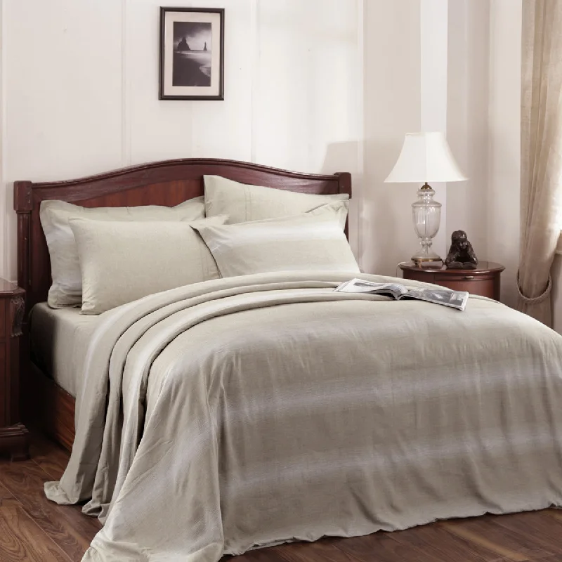 Value - for - money duvet covers that offer great quality at a reasonable priceRhythmic Stripe Reversible Made With Egyptian Cotton Ultra Soft Chinchilla/White Duvet Cover with Pillow Case Value - for - money duvet covers that offer great quality at a reasonable priceRhythmic Stripe Reversible Made With Egyptian Cotton Ultra Soft Chinchilla/White Duvet Cover with Pillow Case