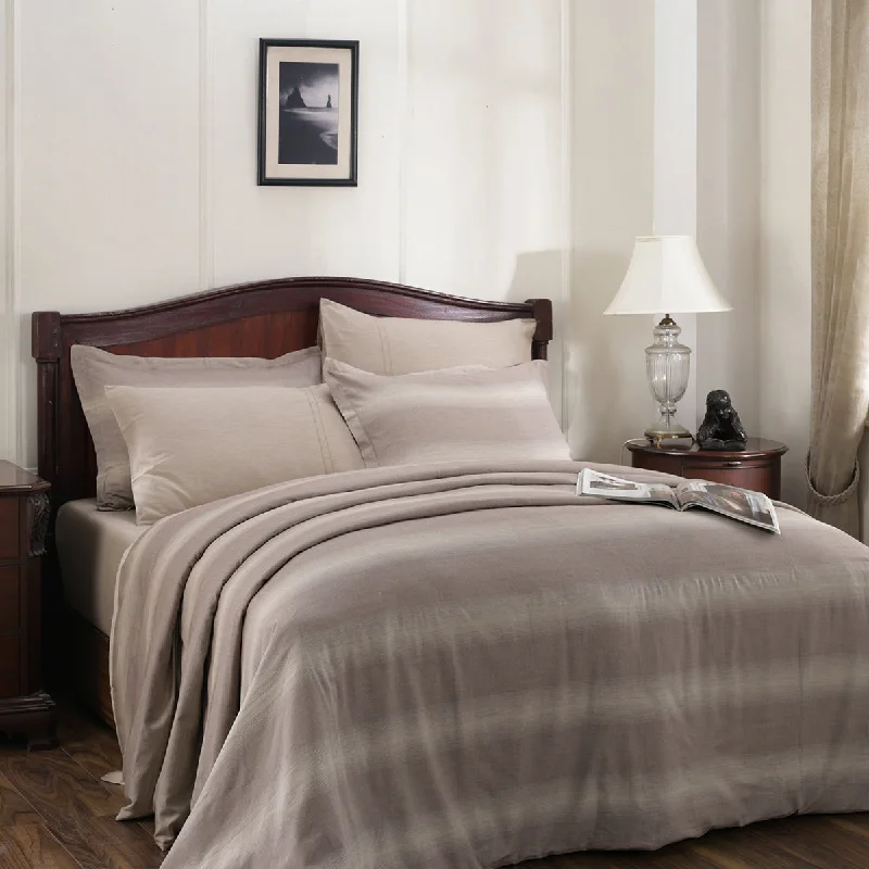 Clearance - priced duvet covers for a great deal on last - season modelsBed duvet covers to enhance the comfort and aesthetics of the bedroomRhythmic Stripe Reversible Made With Egyptian Cotton Ultra Soft Nurture Brown/Chinchilla Duvet Cover with Pillow Case Clearance - priced duvet covers for a great deal on last - season modelsBed duvet covers to enhance the comfort and aesthetics of the bedroomRhythmic Stripe Reversible Made With Egyptian Cotton Ultra Soft Nurture Brown/Chinchilla Duvet Cover with Pillow Case