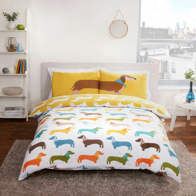 Value - for - money duvet covers that offer great quality at a reasonable priceSausage Dog Duvet Cover Set Value - for - money duvet covers that offer great quality at a reasonable priceSausage Dog Duvet Cover Set