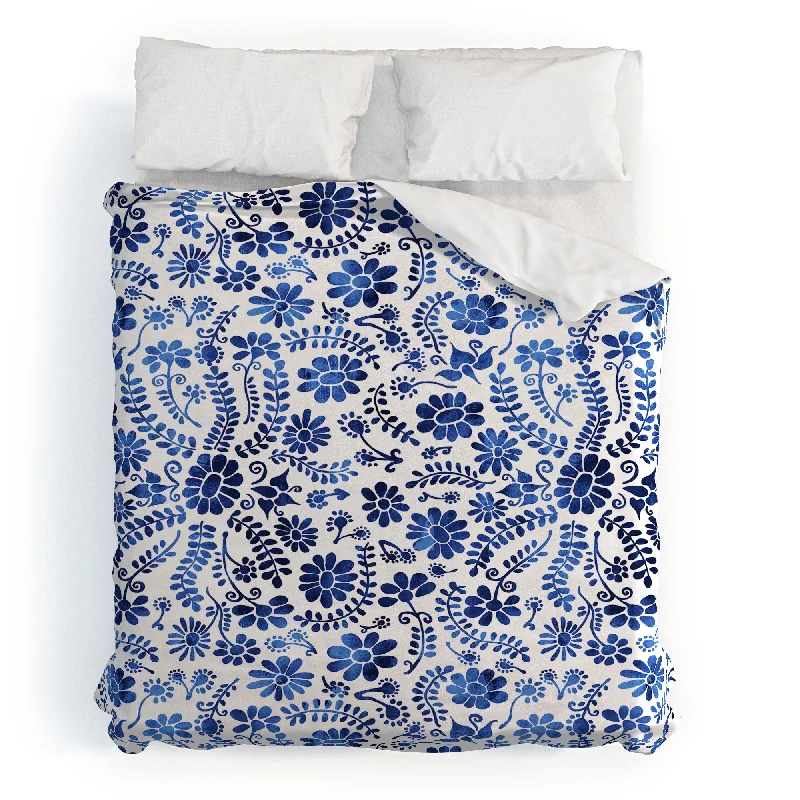 Boho - style duvet covers with vibrant colors and ethnic patternsSchatzi Brown Mexico City Flower Blue Polyester Duvet Boho - style duvet covers with vibrant colors and ethnic patternsSchatzi Brown Mexico City Flower Blue Polyester Duvet