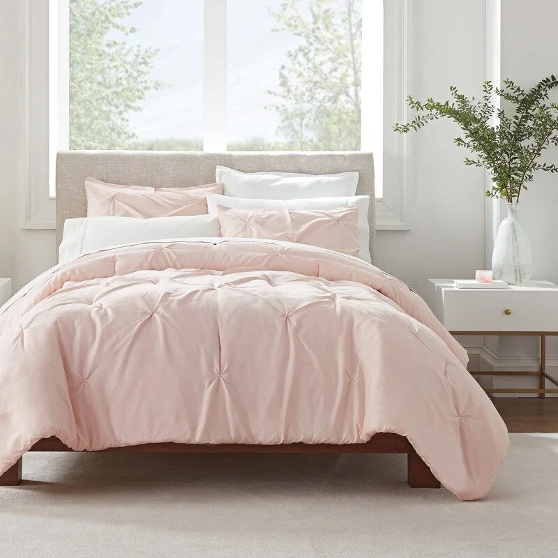 Cotton - filled comforters for a breathable and natural sleep experienceSerta Simply Clean Antimicrobial Pleated 3 Piece Comforter Set Cotton - filled comforters for a breathable and natural sleep experienceSerta Simply Clean Antimicrobial Pleated 3 Piece Comforter Set