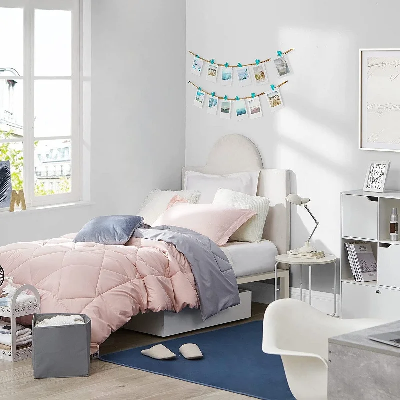 Duck down comforters with a softer feel and good warmth retentionSilver Pink/Ultimate Gray Reversible Twin XL Comforter Duck down comforters with a softer feel and good warmth retentionSilver Pink/Ultimate Gray Reversible Twin XL Comforter