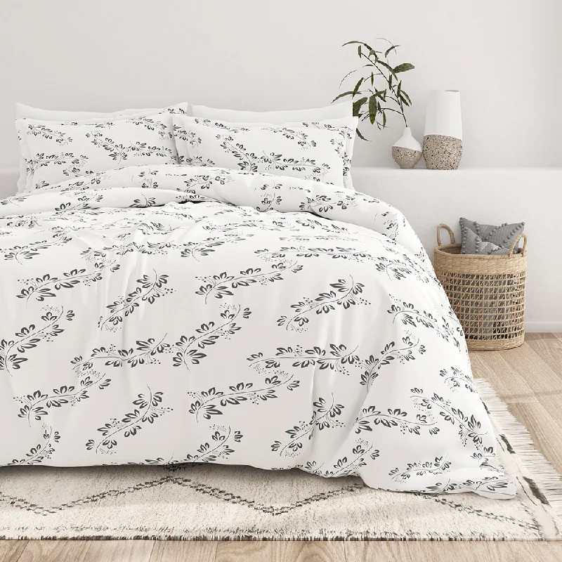 Anti - dust mite duvet covers to keep the sleep environment cleanSimple Vine Pattern 3-Piece Duvet Cover Set Anti - dust mite duvet covers to keep the sleep environment cleanSimple Vine Pattern 3-Piece Duvet Cover Set