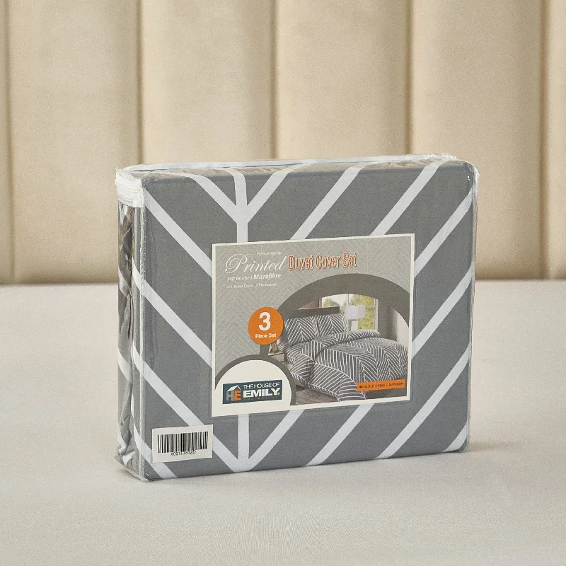 Dry - clean - only duvet covers with high - end materials and delicate designsSingle Bed Size Grey Herringbone 3pc Complete Bedding Set Non Iron Dry - clean - only duvet covers with high - end materials and delicate designsSingle Bed Size Grey Herringbone 3pc Complete Bedding Set Non Iron