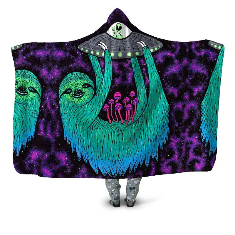 Rayon from bamboo blankets for a silky and breathable feelSloth Abduction Hooded Blanket Rayon from bamboo blankets for a silky and breathable feelSloth Abduction Hooded Blanket