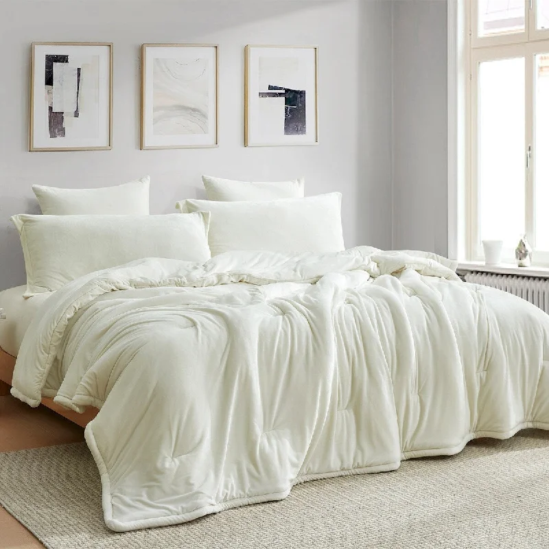Synthetic - filled comforters like polyester for affordability and hypoallergenic propertiesSofter than Soft® - Coma Inducer® Oversized Comforter Set - Coconut Milk Synthetic - filled comforters like polyester for affordability and hypoallergenic propertiesSofter than Soft® - Coma Inducer® Oversized Comforter Set - Coconut Milk