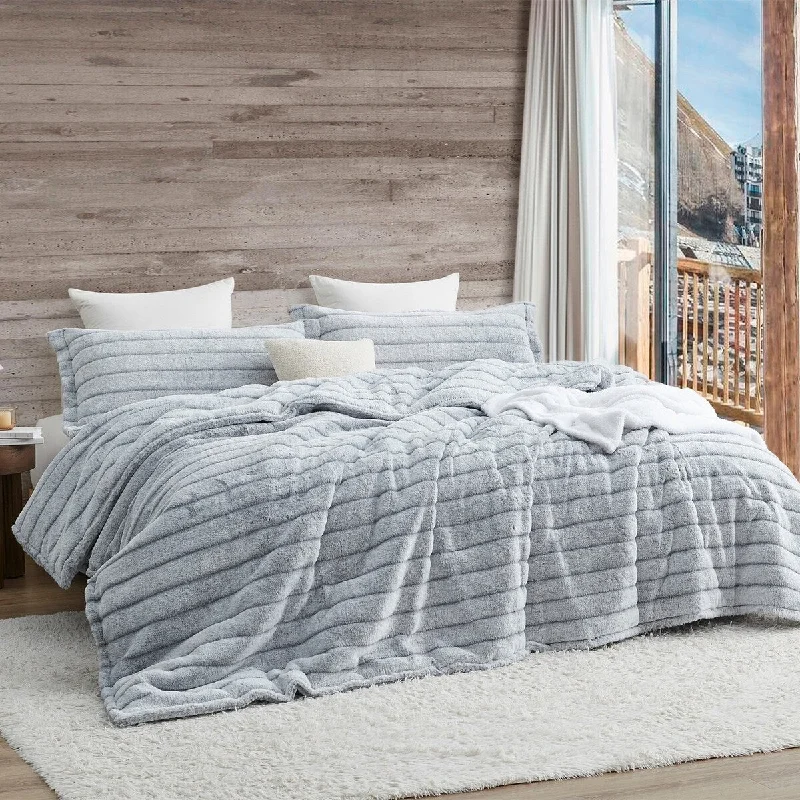 King - size comforters to fit large king - sized beds perfectlySofter than Soft® - Coma Inducer® Oversized Comforter Set - Frosted Gray Stripe King - size comforters to fit large king - sized beds perfectlySofter than Soft® - Coma Inducer® Oversized Comforter Set - Frosted Gray Stripe
