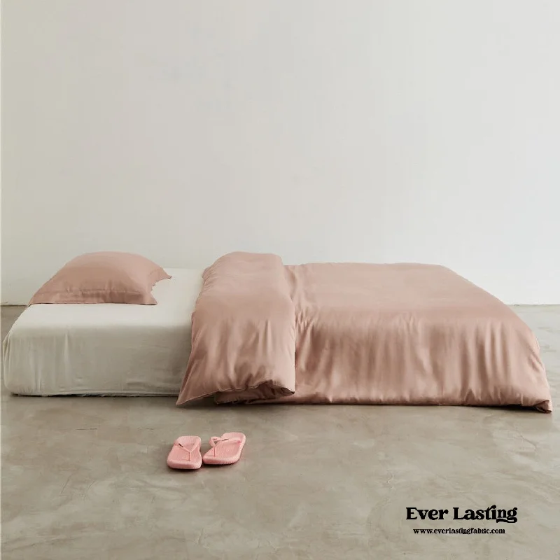 Stain - resistant duvet covers for easy maintenanceSilky Solid Tencel Duvet Cover