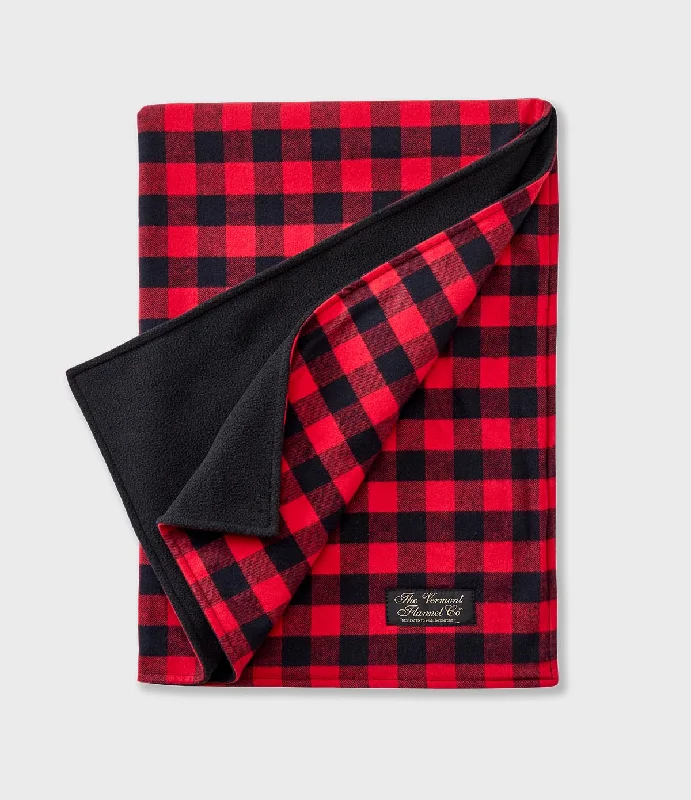 Mohair blankets with a unique sheen and softnessStadium Mini Blanket - Red Buffalo