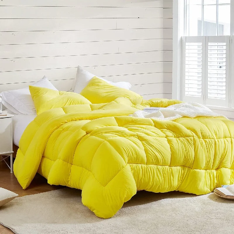 Goose down comforters known for their superior quality and insulationSummertime - Coma Inducer® Oversized Comforter - Illuminating Yellow Goose down comforters known for their superior quality and insulationSummertime - Coma Inducer® Oversized Comforter - Illuminating Yellow