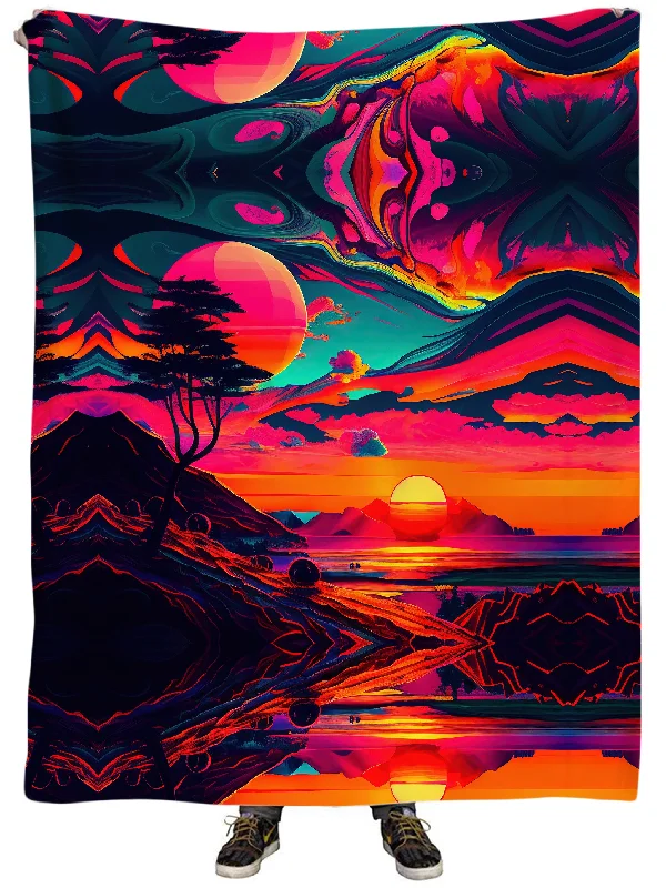 Acrylic blankets for a soft and affordable alternativeSunset Melt Plush Blanket