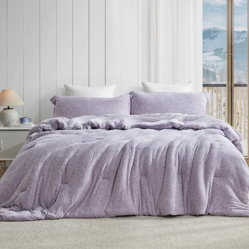 Wool - filled comforters with natural moisture - wicking and temperature - regulating featuresSweater Weather - Coma Inducer® Oversized Comforter Set - Snowy Purple Wool - filled comforters with natural moisture - wicking and temperature - regulating featuresSweater Weather - Coma Inducer® Oversized Comforter Set - Snowy Purple