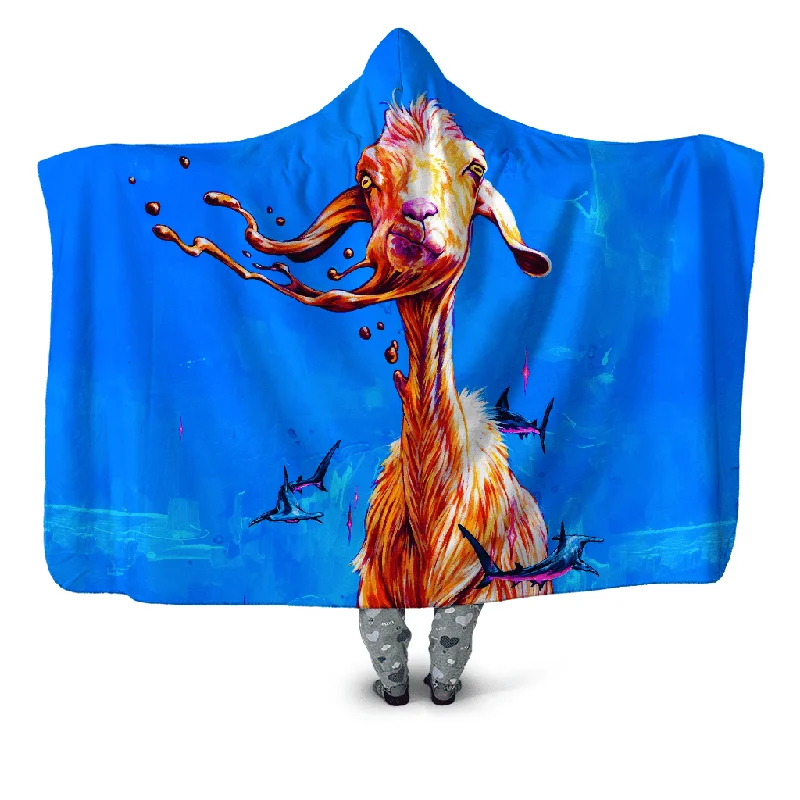 Chenille blankets with a thick and fuzzy textureThe GOAT Hooded Blanket