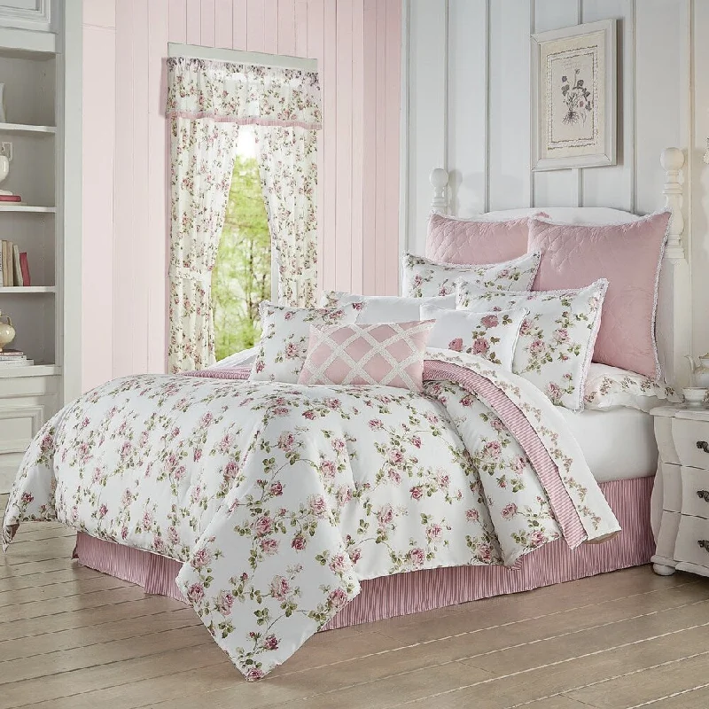 Duck down comforters with a softer feel and good warmth retentionThe Gray Barn Little Bess Country Chic Floral 4-piece Comforter Set Duck down comforters with a softer feel and good warmth retentionThe Gray Barn Little Bess Country Chic Floral 4-piece Comforter Set