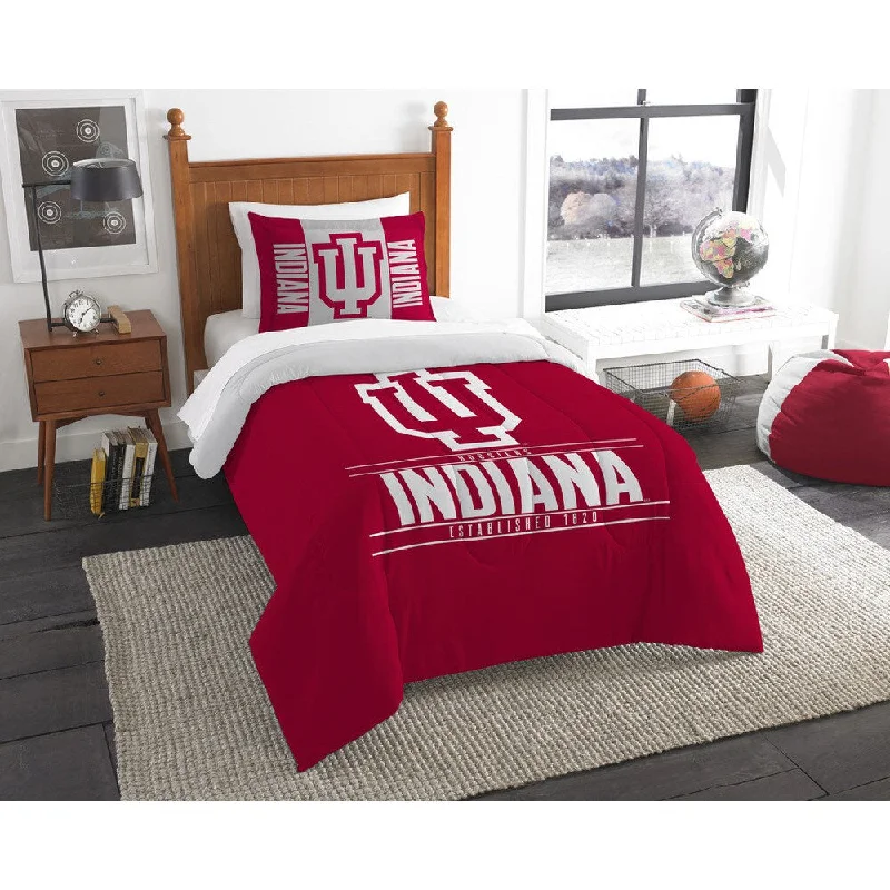 Microfiber - filled comforters that are lightweight and easy to care forThe Northwest Co COL Indiana Modern Take Twin Red 2-piece Comforter Set Microfiber - filled comforters that are lightweight and easy to care forThe Northwest Co COL Indiana Modern Take Twin Red 2-piece Comforter Set