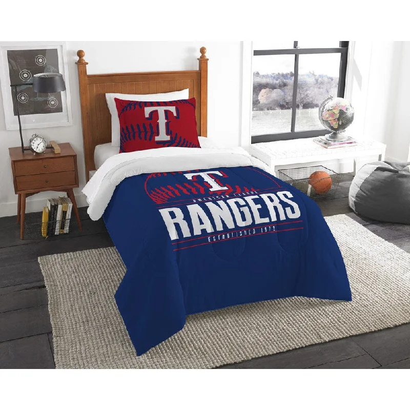 Silk - filled comforters for a luxurious and smooth touchThe Northwest Co MLB Texas Rangers Grandslam Twin 2-piece Comforter Set Silk - filled comforters for a luxurious and smooth touchThe Northwest Co MLB Texas Rangers Grandslam Twin 2-piece Comforter Set
