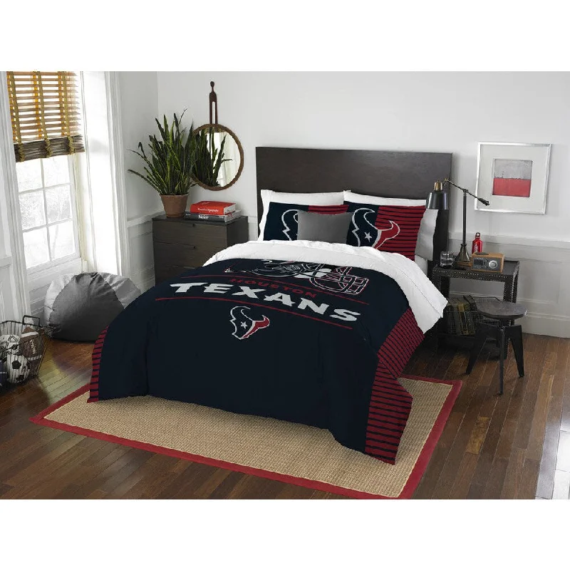 Goose down comforters known for their superior quality and insulationThe Northwest Co NFL Houston Texans Draft Full/Queen 3-piece Comforter Set Goose down comforters known for their superior quality and insulationThe Northwest Co NFL Houston Texans Draft Full/Queen 3-piece Comforter Set