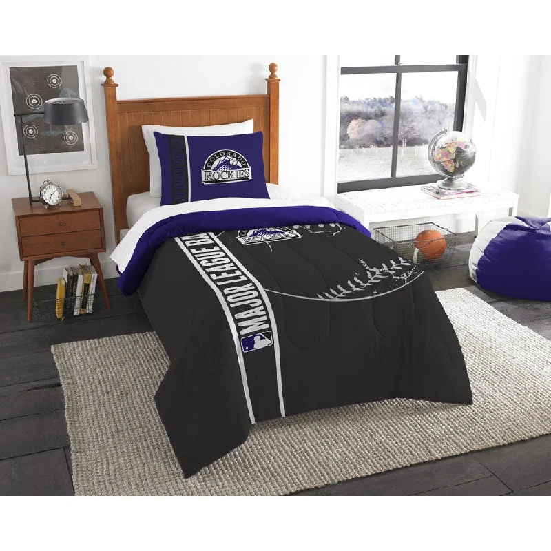 Wool - filled comforters with natural moisture - wicking and temperature - regulating featuresThe Northwest Company MLB 862 Rockies Twin Printed Comforter Set Wool - filled comforters with natural moisture - wicking and temperature - regulating featuresThe Northwest Company MLB 862 Rockies Twin Printed Comforter Set