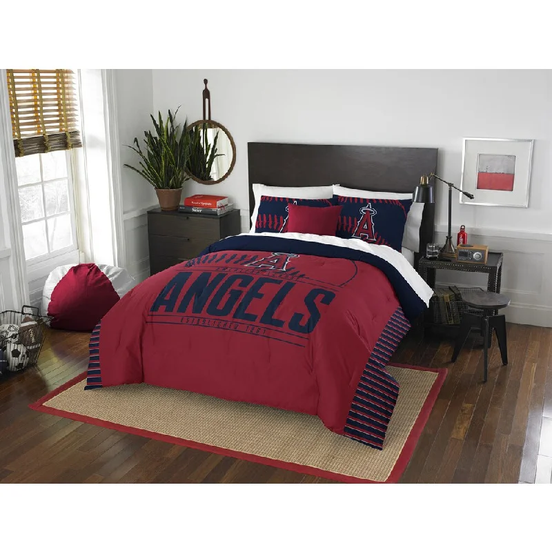 Latex - filled comforters with a bouncy texture and good supportThe Northwest Company MLB Los Angeles Angels Grandslam Full/Queen 3-piece Comforter Set Latex - filled comforters with a bouncy texture and good supportThe Northwest Company MLB Los Angeles Angels Grandslam Full/Queen 3-piece Comforter Set