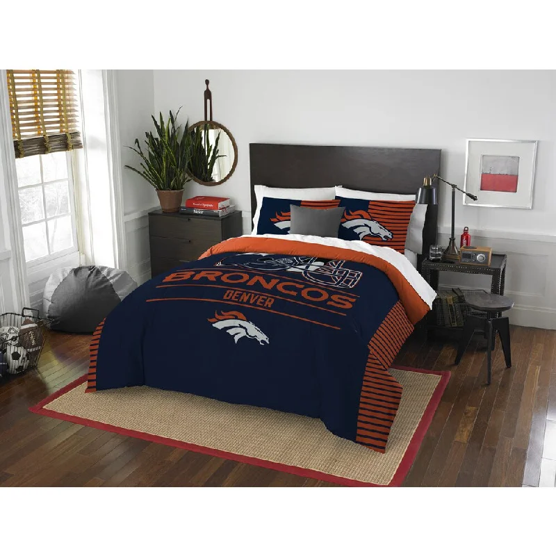 King - size comforters to fit large king - sized beds perfectlyThe Northwest Company NFL Denver Broncos Draft Full/Queen 3-piece Comforter Set King - size comforters to fit large king - sized beds perfectlyThe Northwest Company NFL Denver Broncos Draft Full/Queen 3-piece Comforter Set