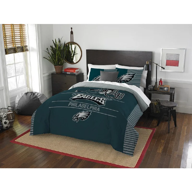 Silk - filled comforters for a luxurious and smooth touchThe Northwest Company NFL Philadelphia Eagles Draft Full/Queen 3-piece Comforter Set Silk - filled comforters for a luxurious and smooth touchThe Northwest Company NFL Philadelphia Eagles Draft Full/Queen 3-piece Comforter Set