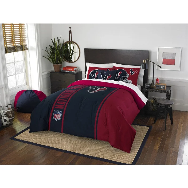 Goose down comforters known for their superior quality and insulationThe Northwest Company Official NFL Houston Texans Full Applique 3-piece Comforter Set Goose down comforters known for their superior quality and insulationThe Northwest Company Official NFL Houston Texans Full Applique 3-piece Comforter Set