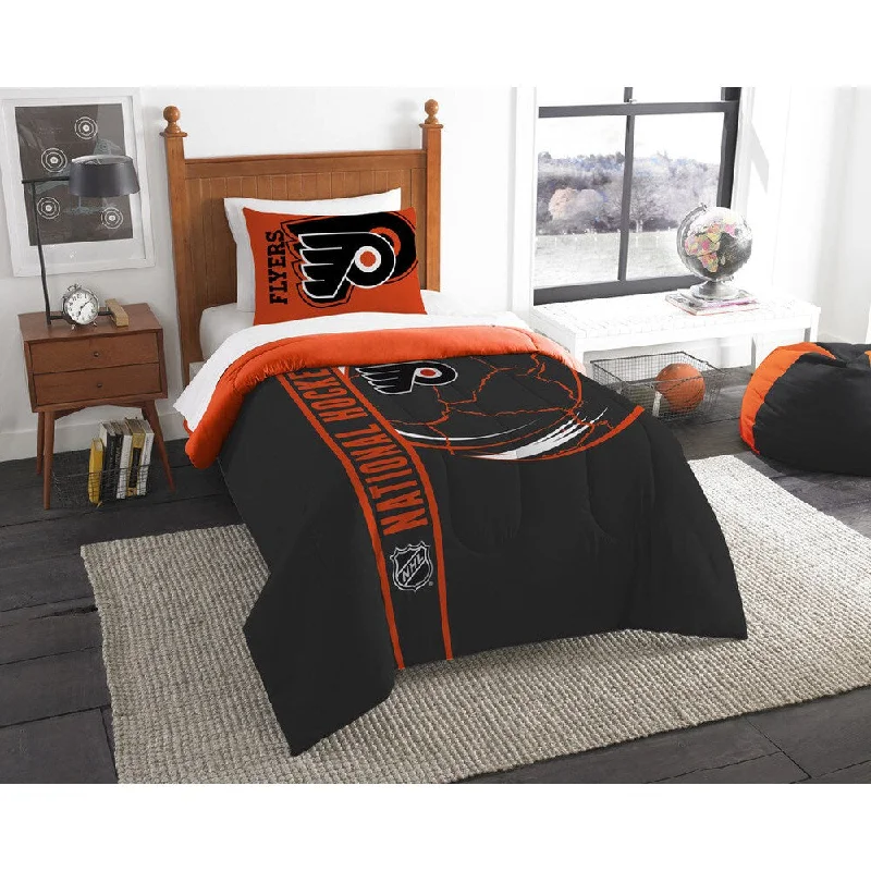 Goose down comforters known for their superior quality and insulationThe Northwest Company Official NHL Philadelphia Flyers Twin Applique 2-piece Comforter Set Goose down comforters known for their superior quality and insulationThe Northwest Company Official NHL Philadelphia Flyers Twin Applique 2-piece Comforter Set