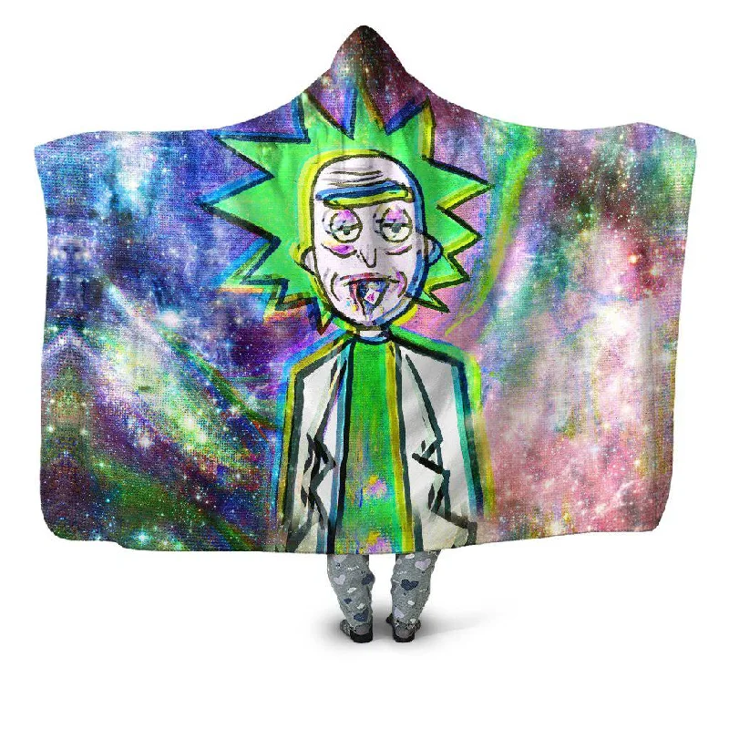 Fleece blankets for a cozy and plush textureTrippy Rick Hooded Blanket