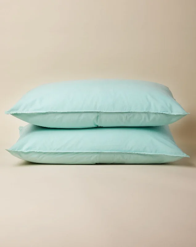 Linen duvet covers with a natural texture and breathabilityTurquoise Chambray Pillowcase Set Linen duvet covers with a natural texture and breathabilityTurquoise Chambray Pillowcase Set