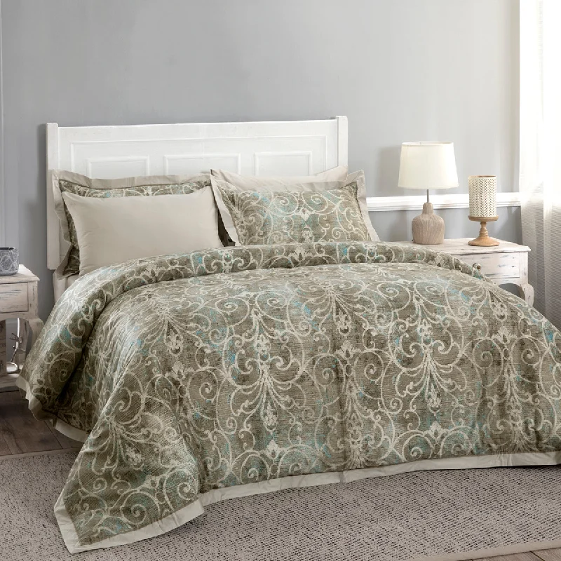 High - end luxury duvet covers for a top - tier sleep experienceUnraveled Fer Forge Plain & Printed Reversible 100% Cotton Super Soft Neutral Duvet Cover with Pillow Case High - end luxury duvet covers for a top - tier sleep experienceUnraveled Fer Forge Plain & Printed Reversible 100% Cotton Super Soft Neutral Duvet Cover with Pillow Case