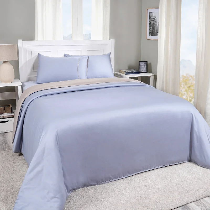 Snap - closure duvet covers for a quick and convenient way to open and closeViola 100%Cotton Solid Linen Duvet Cover With Pillow Case Snap - closure duvet covers for a quick and convenient way to open and closeViola 100%Cotton Solid Linen Duvet Cover With Pillow Case