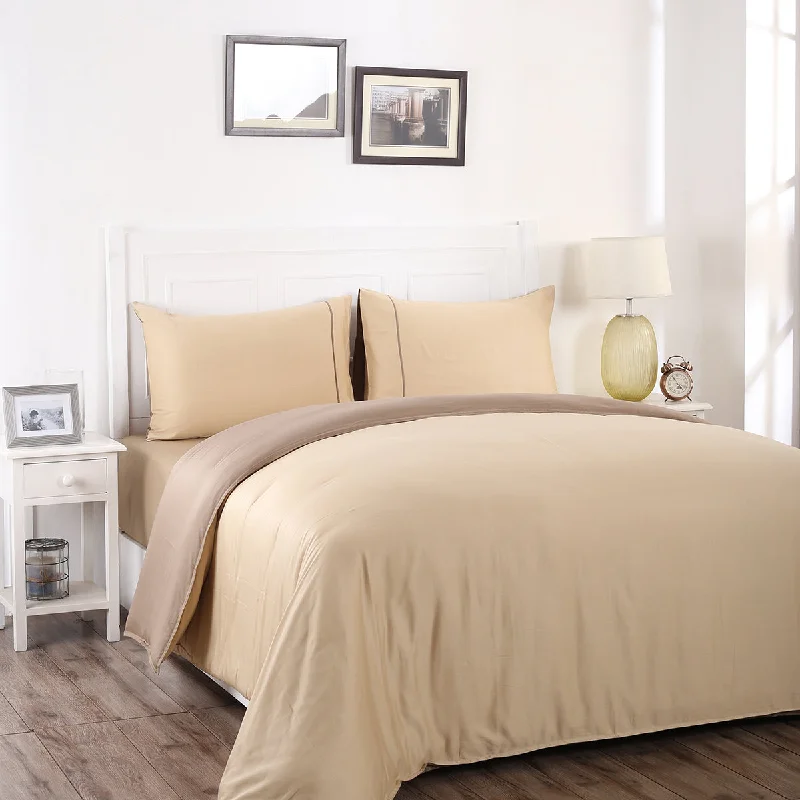 Teen - room duvet covers with trendy and age - appropriate patternsViola Reversible 100 % Cotton Sateen Marzipan/Simply Taupe Duvet Cover with Pillow Case Teen - room duvet covers with trendy and age - appropriate patternsViola Reversible 100 % Cotton Sateen Marzipan/Simply Taupe Duvet Cover with Pillow Case