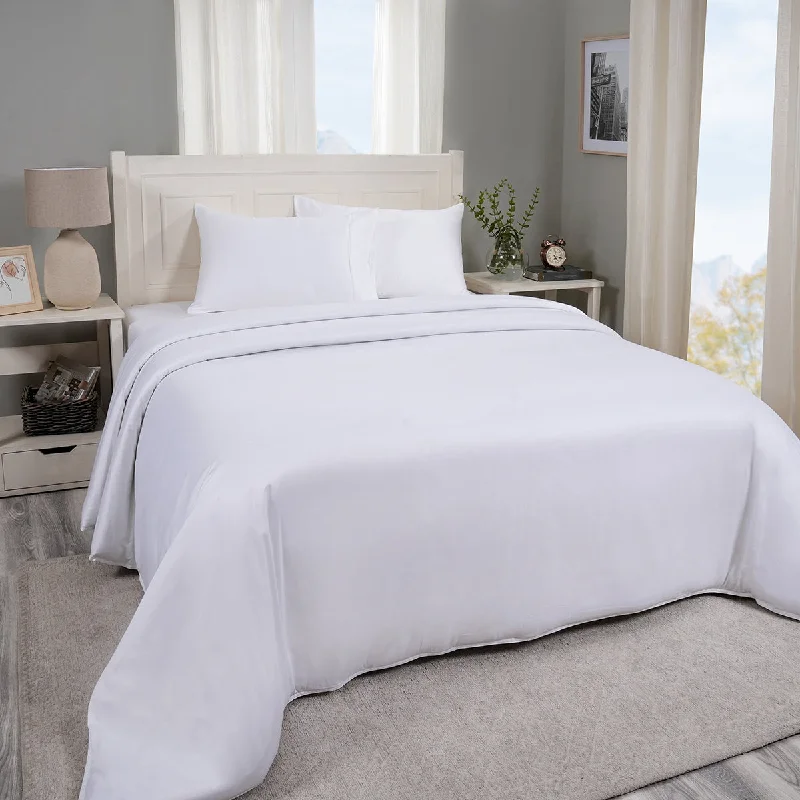 Duvet covers suitable for use with synthetic - filled comfortersViola Reversible 100 % Cotton Sateen White Duvet Cover with Pillow Case Duvet covers suitable for use with synthetic - filled comfortersViola Reversible 100 % Cotton Sateen White Duvet Cover with Pillow Case