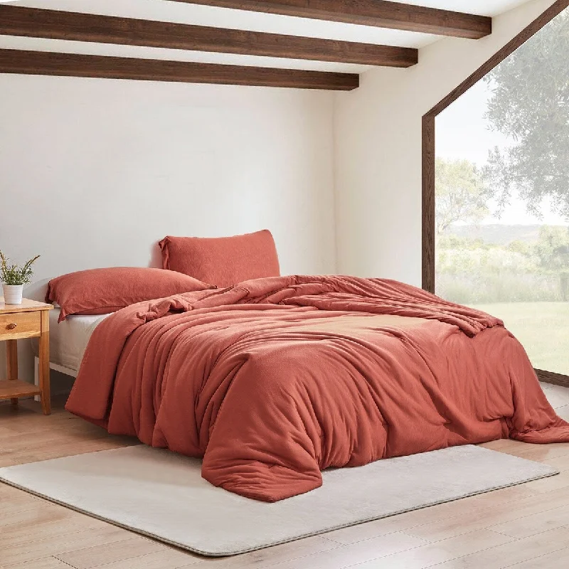Cotton - filled comforters for a breathable and natural sleep experienceWe Be Slubbin - Coma Inducer® Oversized Comforter Set - Rust Red Cotton - filled comforters for a breathable and natural sleep experienceWe Be Slubbin - Coma Inducer® Oversized Comforter Set - Rust Red