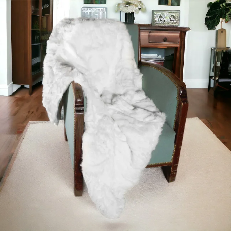 Synthetic fiber blend blankets for a budget - friendly choiceWhite Knitted Rabbit Solid Color Plush Reversable Throw Synthetic fiber blend blankets for a budget - friendly choiceWhite Knitted Rabbit Solid Color Plush Reversable Throw
