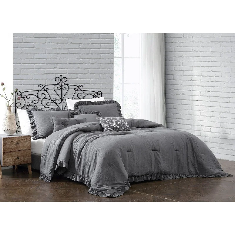 Cotton - filled comforters for a breathable and natural sleep experienceDavina 5 - 6 pc Comforter Set with Sham and 3 Decorative Pillows Cotton - filled comforters for a breathable and natural sleep experienceDavina 5 - 6 pc Comforter Set with Sham and 3 Decorative Pillows