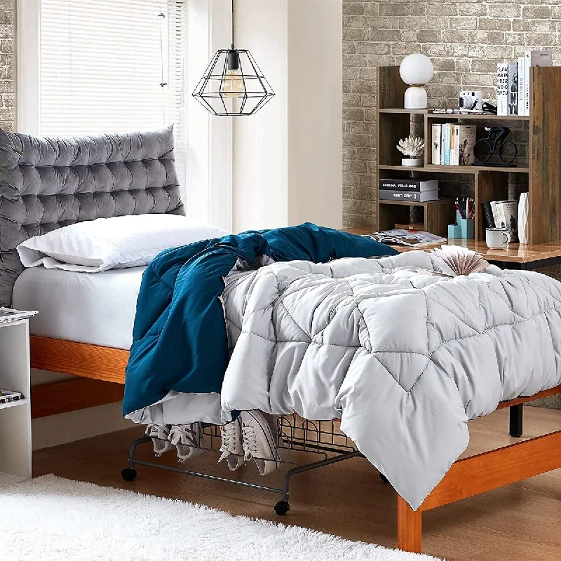 Duck down comforters with a softer feel and good warmth retentionGlacier Gray/Nightfall Navy Reversible Full Comforter - Oversized Full XL Bedding Duck down comforters with a softer feel and good warmth retentionGlacier Gray/Nightfall Navy Reversible Full Comforter - Oversized Full XL Bedding